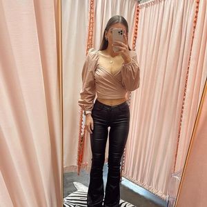 Long Sleeve Tie Top